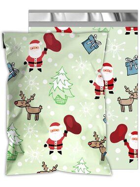 20ct Medium 10 x 13 Christmas Elements Poly Mailers